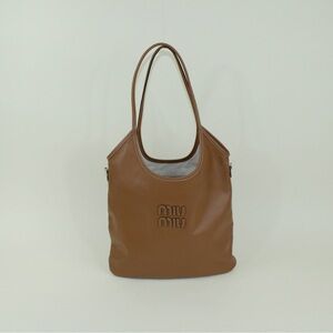 MIU MIU Ivy Nappa Leather Tote Bag
